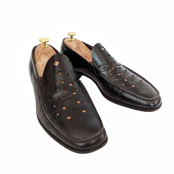 Prada Luxury Designer Black Loafers Slip On Shoes Men's Size EU 7.5 Preowned - Picture 1 of 12